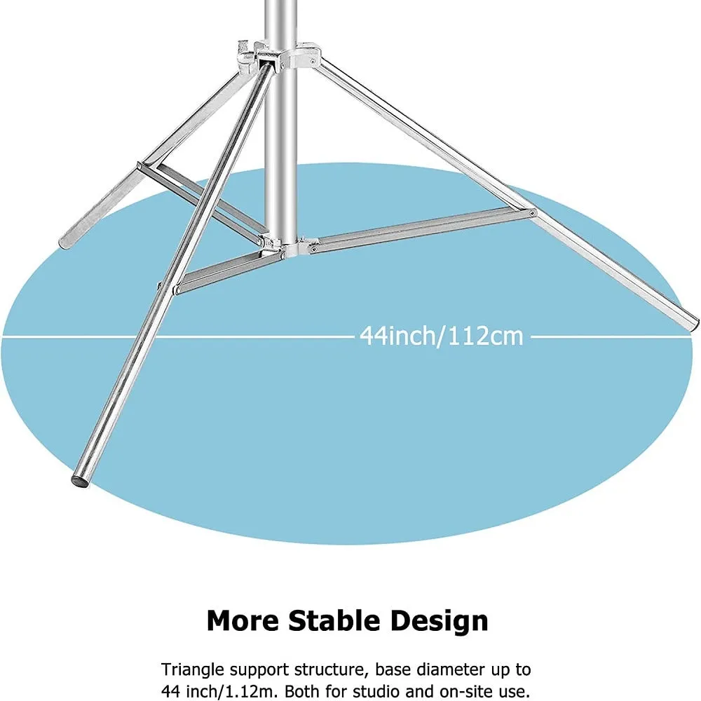 Hridz 2.8m Stainless Steel Light Stand Heavy Duty Tripod for Studio Photo Softbox