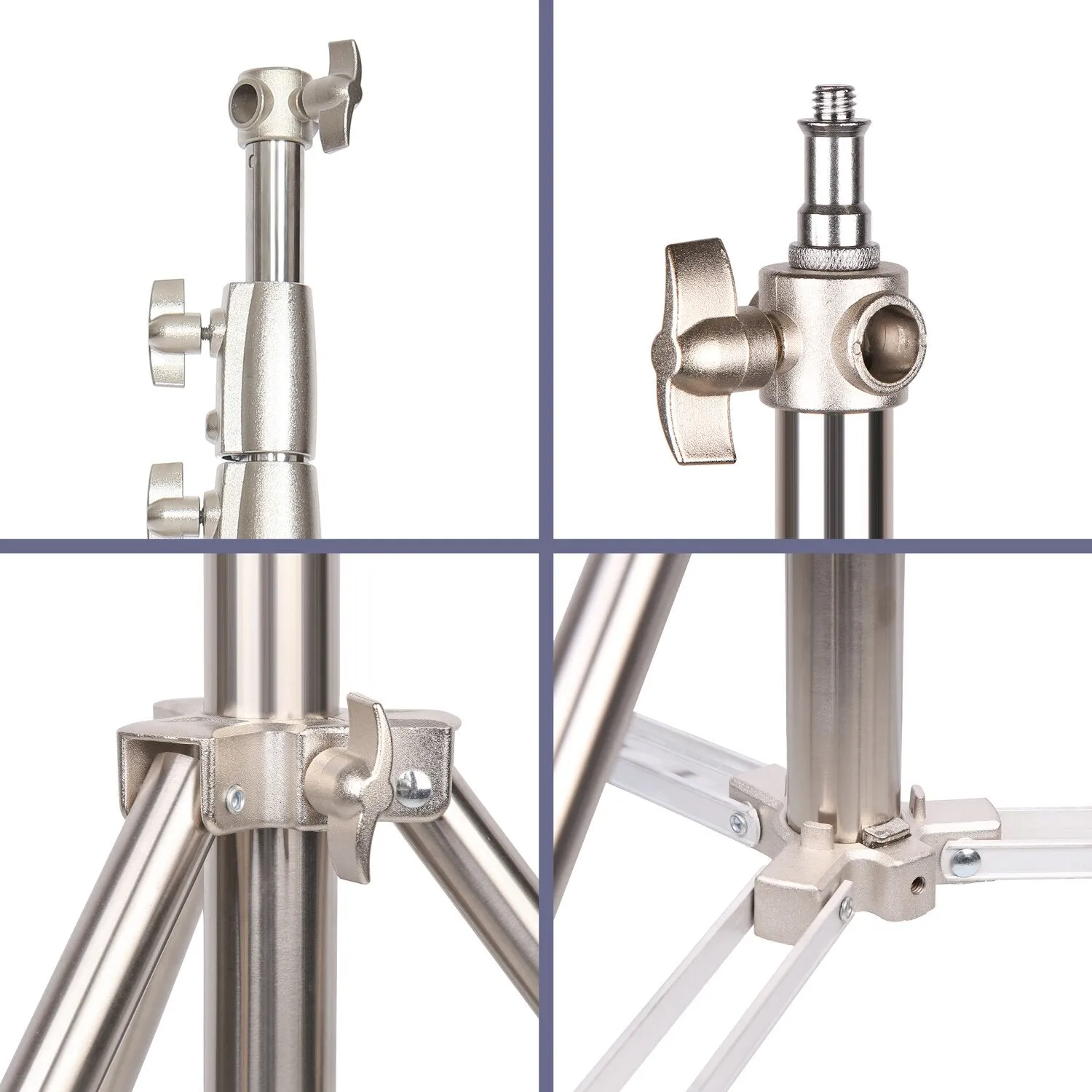 Hridz 2.8m Stainless Steel Light Stand Heavy Duty Tripod for Studio Photo Softbox