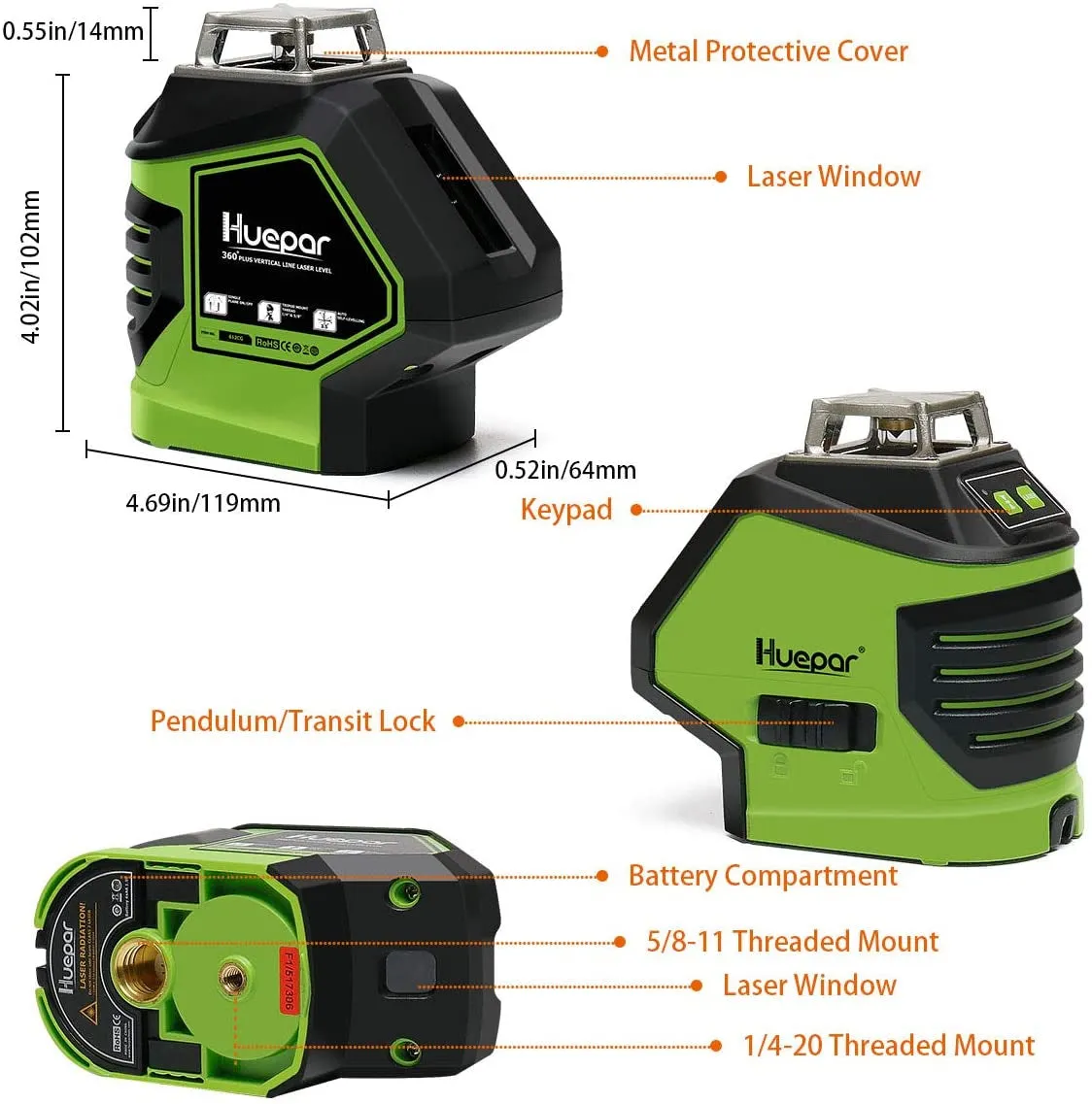 Huepar Self-Leveling