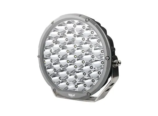 HULK 9" ROUND LED DRIVING LIGHTS - PAIR - SILVER BEZEL