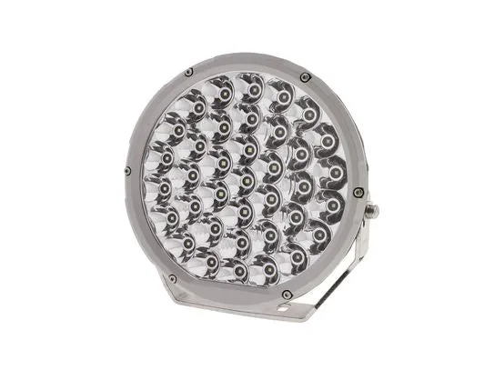 HULK 9" ROUND LED DRIVING LIGHTS - PAIR - SILVER BEZEL