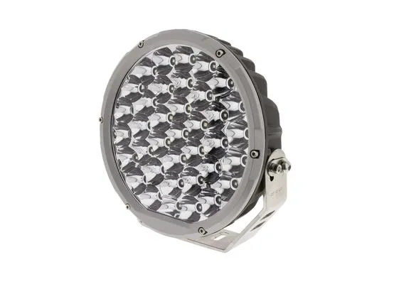 HULK 9" ROUND LED DRIVING LIGHTS - PAIR - SILVER BEZEL