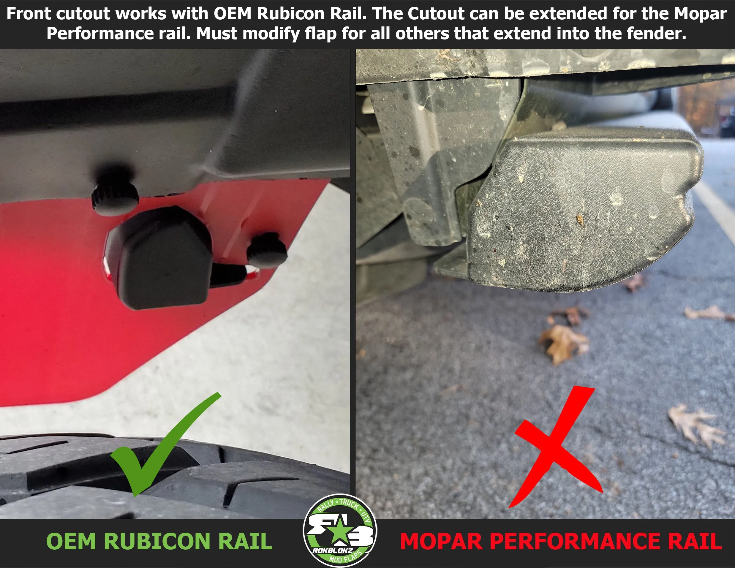 Jeep Wrangler (JL, JLU) 2018  Quick Release Mud Flaps - Front & Rear