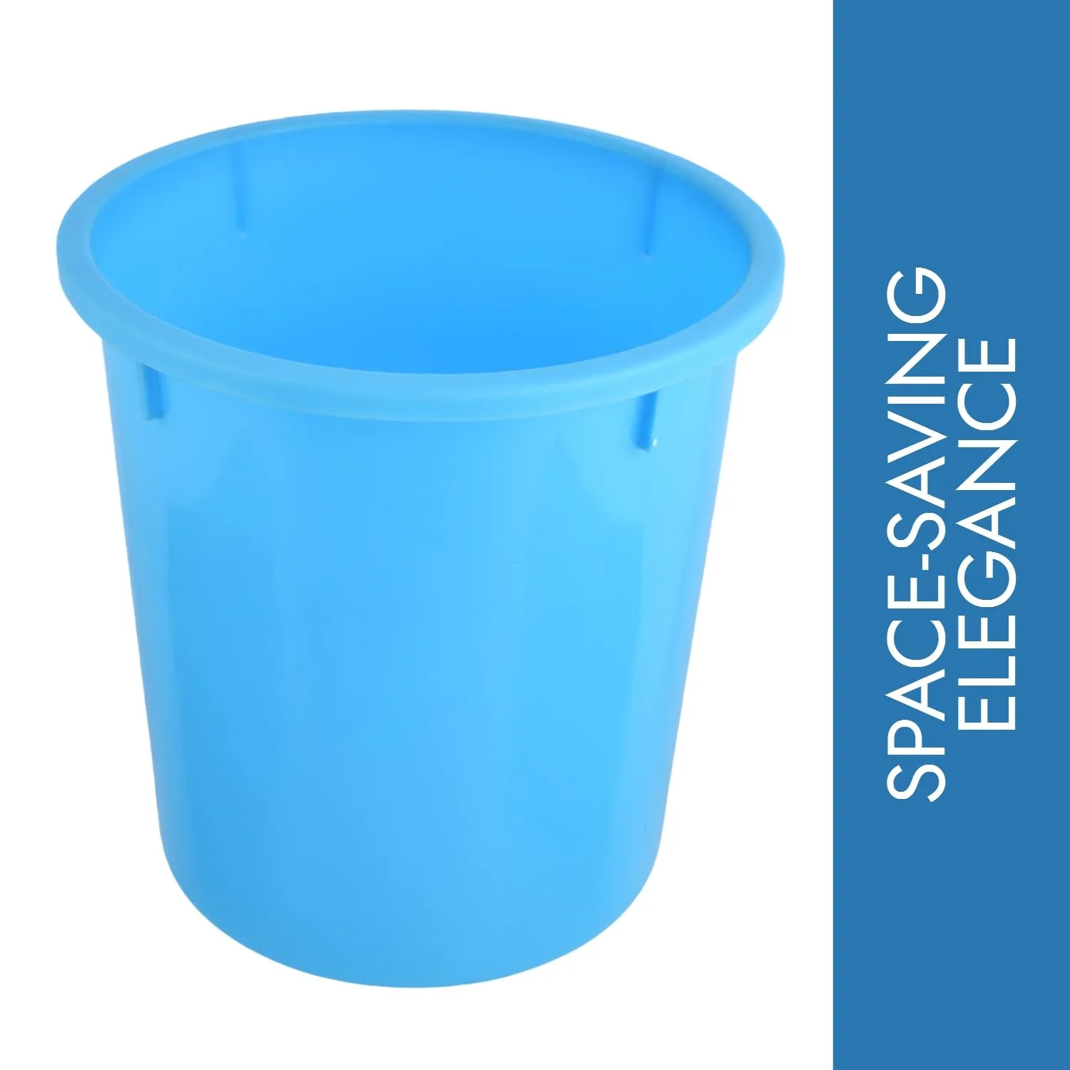 Kuber Industries Dustbin | Open Dustbin | Plastic Garbage Dustbin | Dustbin for Kitchen | Dustbin for Bathroom | Office Dustbin | Plain Sada Dustbin | 5 LTR | Light Blue