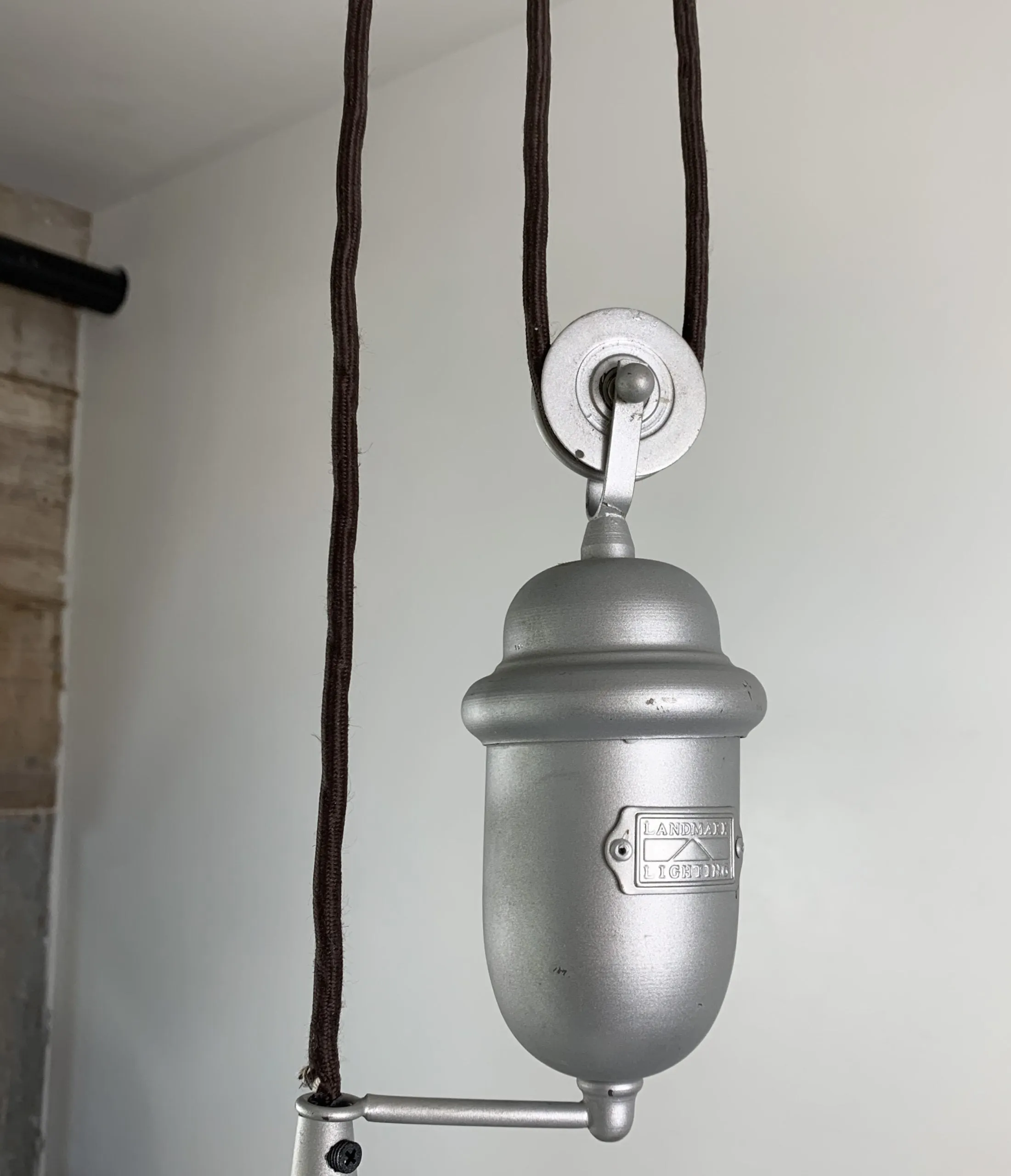 Landmark Lighting Pewter Light with Pulley