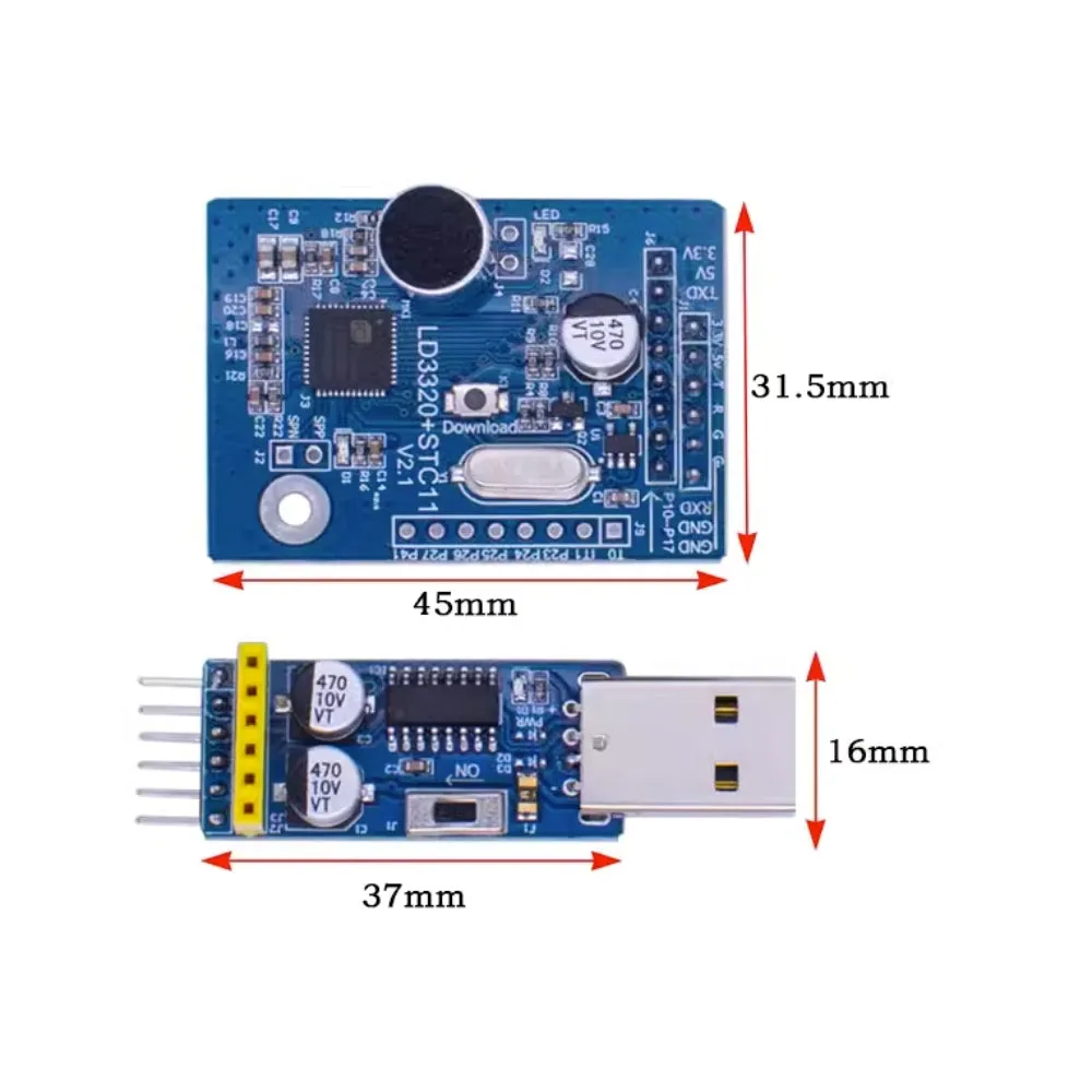 LD3320 Speech Recognition Module Non-specific Human Voice with STC11 Microcontroller