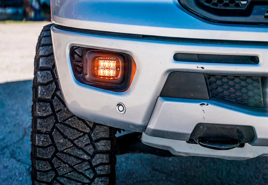 Enhanced LED Fog Light Pod Replacement Brackets Kit for 2019-2024 Ford Ranger - Durable, Easy Installation, and Perfect Fit