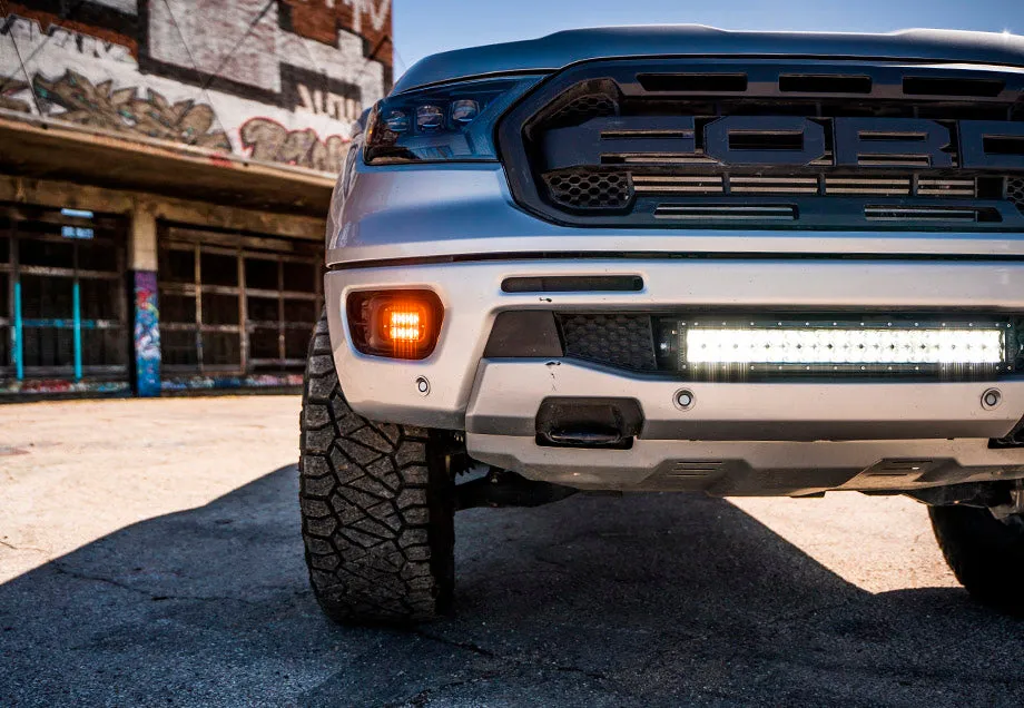 Enhanced LED Fog Light Pod Replacement Brackets Kit for 2019-2024 Ford Ranger - Durable, Easy Installation, and Perfect Fit