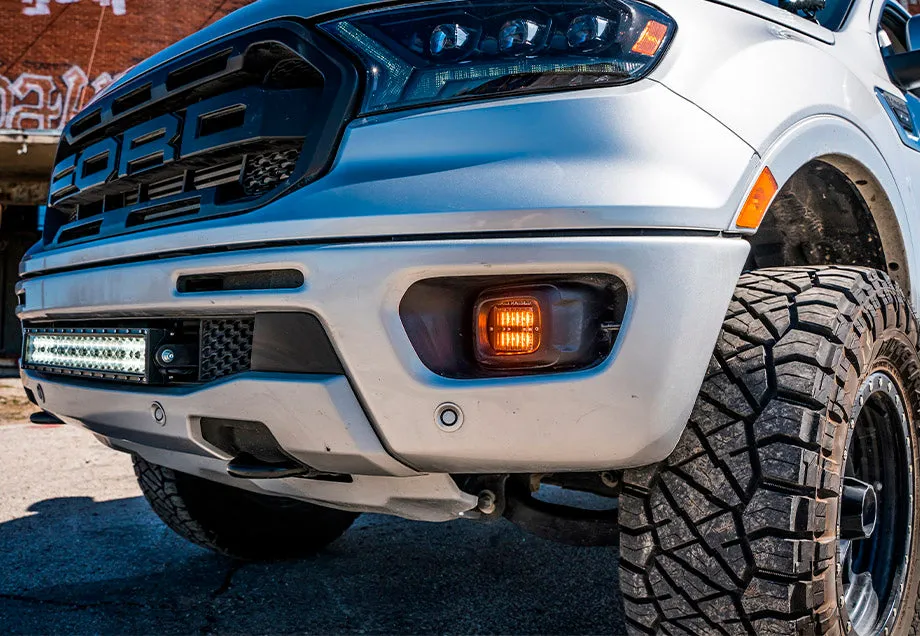 Enhanced LED Fog Light Pod Replacement Brackets Kit for 2019-2024 Ford Ranger - Durable, Easy Installation, and Perfect Fit