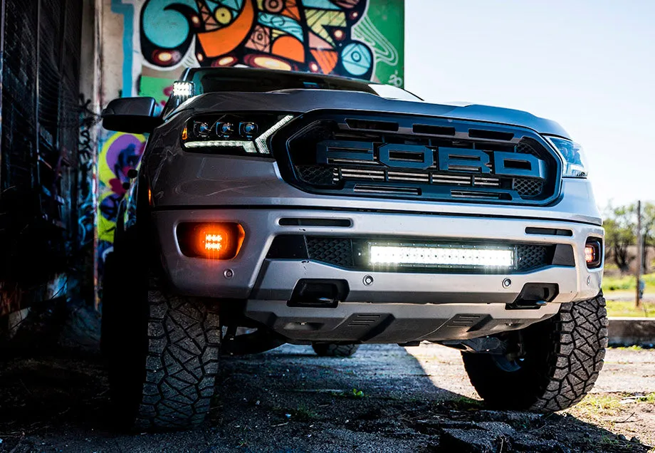 Enhanced LED Fog Light Pod Replacement Brackets Kit for 2019-2024 Ford Ranger - Durable, Easy Installation, and Perfect Fit