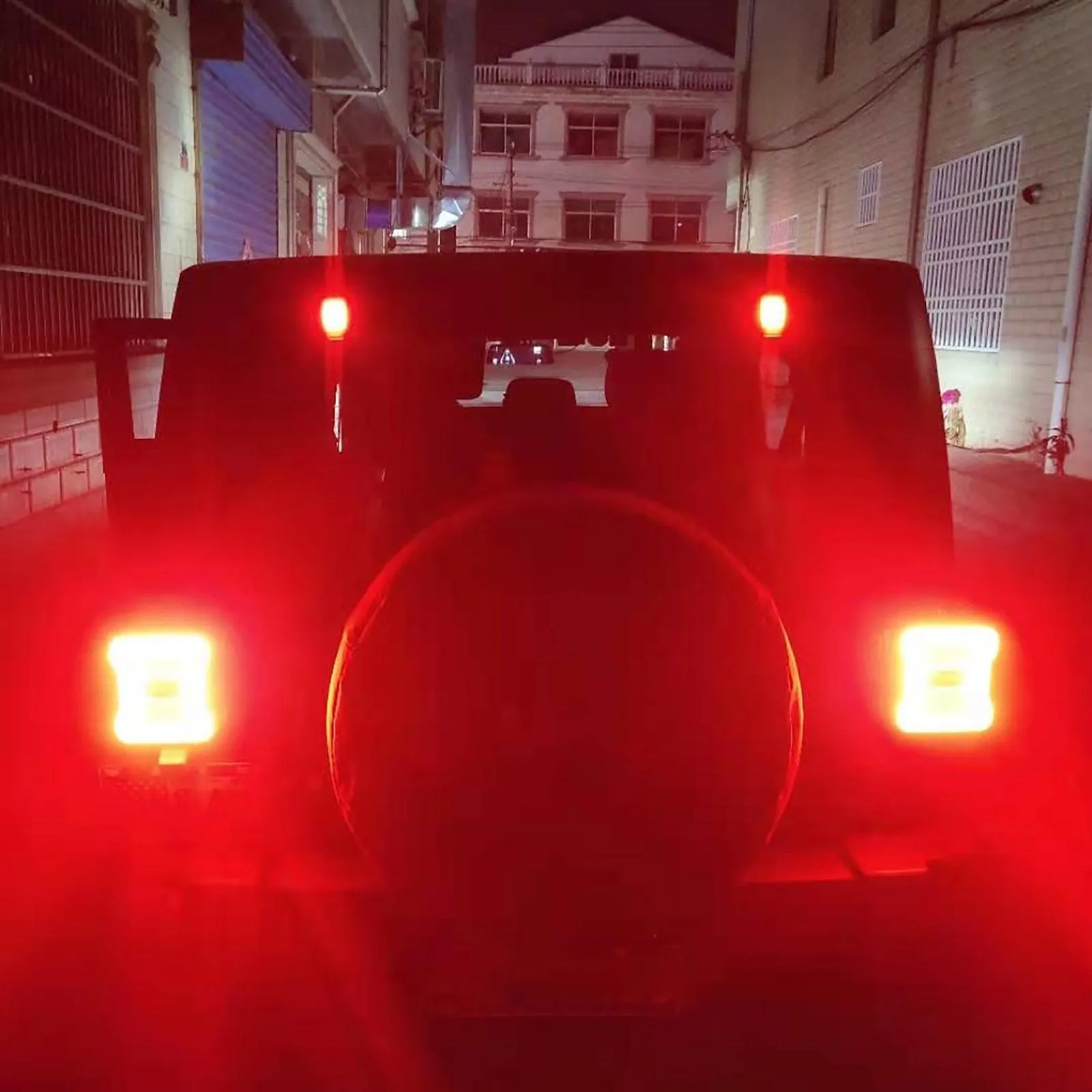 LED License Plate Lights & Tail Gate Window Hinge LED Lights Fit for Jeep Wrangler JK 2007-2017