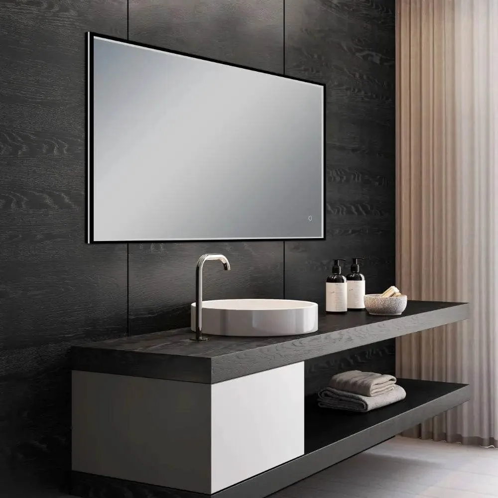 LEO Front & Backlit LED Lighted Mirror with Dimmer & Defogger - Available in 2 Sizes