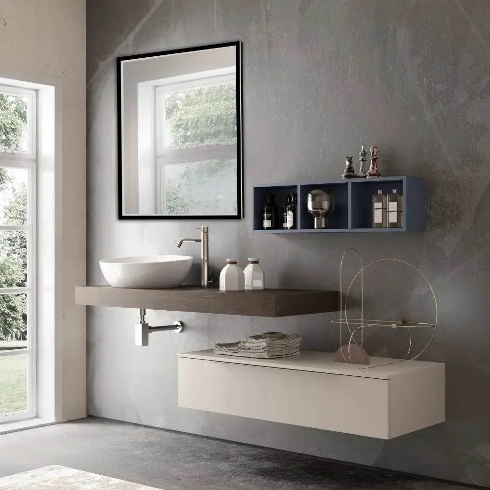 LEO Front & Backlit LED Lighted Mirror with Dimmer & Defogger - Available in 2 Sizes