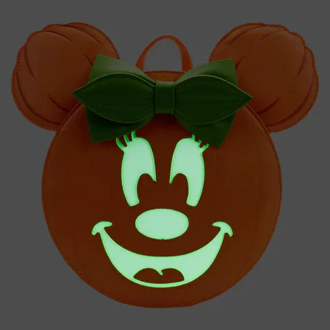 LF Disney Glow Face Minnie Pumpkin Mini Backpack