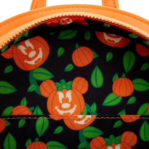 LF Disney Glow Face Minnie Pumpkin Mini Backpack
