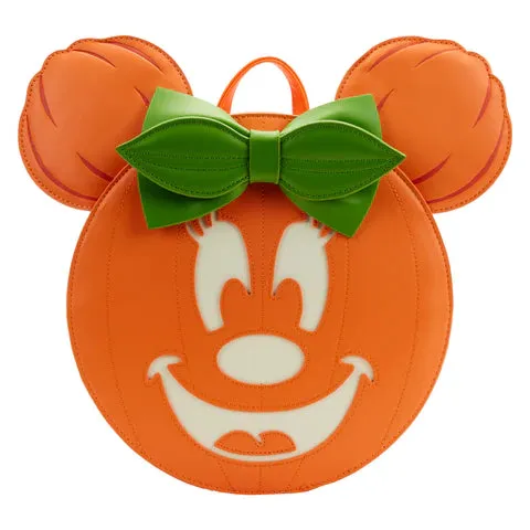 LF Disney Glow Face Minnie Pumpkin Mini Backpack