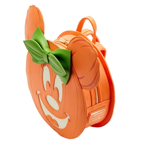 LF Disney Glow Face Minnie Pumpkin Mini Backpack
