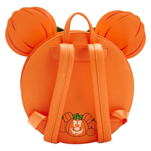 LF Disney Glow Face Minnie Pumpkin Mini Backpack