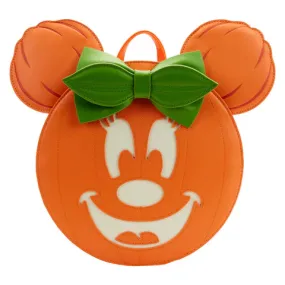 LF Disney Glow Face Minnie Pumpkin Mini Backpack