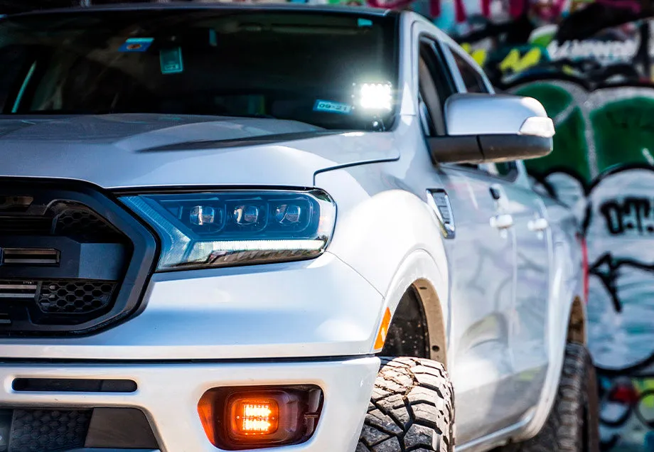 Low Profile Ditch Light Brackets Kit For 2019-2022 Ford Ranger