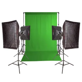 LUMI400II Content Creator Softbox LED Strobe Lighting Kit