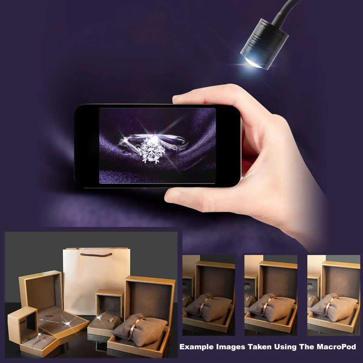 MacroPod Battery-Powered Three Head LED Macro Light