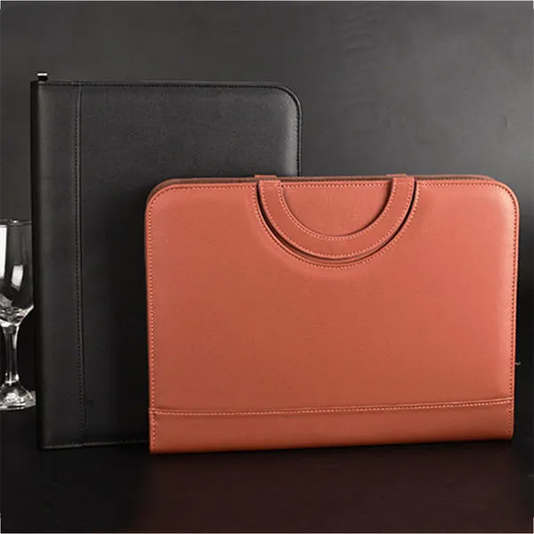Multi-function Folder Zipper Briefcase Portable File Holder Handbag For Men