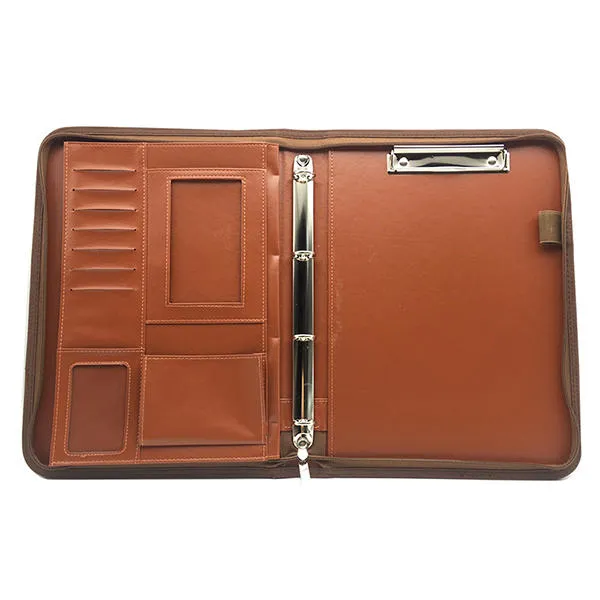 Multi-function Folder Zipper Briefcase Portable File Holder Handbag For Men