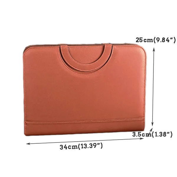 Multi-function Folder Zipper Briefcase Portable File Holder Handbag For Men