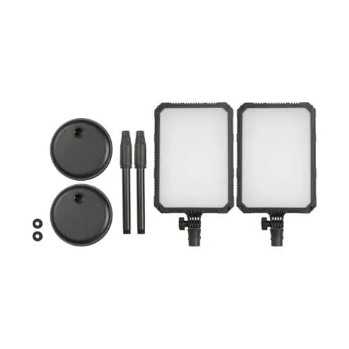 Nanlite Compac 24B Colour adjustable LED soft panel twin kit with Desktop Stands