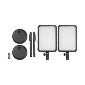 Nanlite Compac 24B Colour adjustable LED soft panel twin kit with Desktop Stands