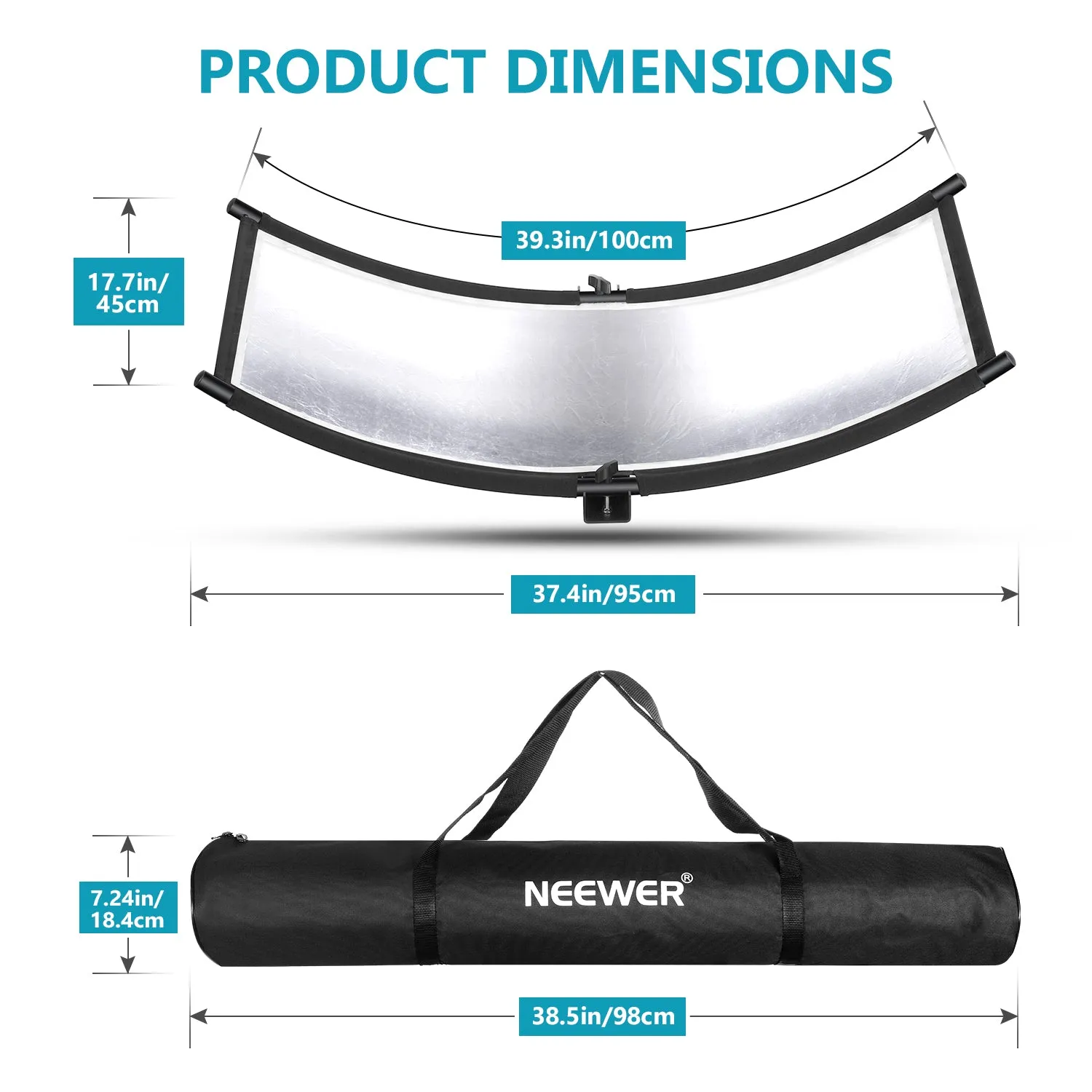 NEEWER 100 x 45cm Clamshell Light Reflector Diffuser