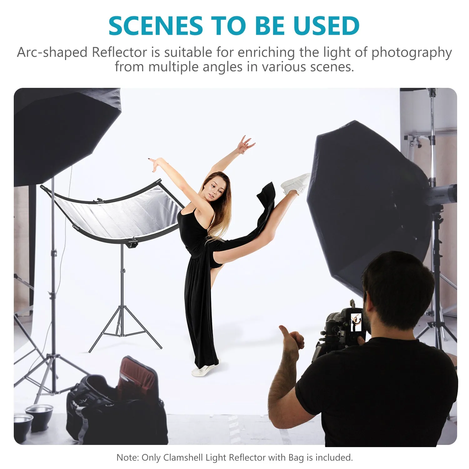 NEEWER 100 x 45cm Clamshell Light Reflector Diffuser