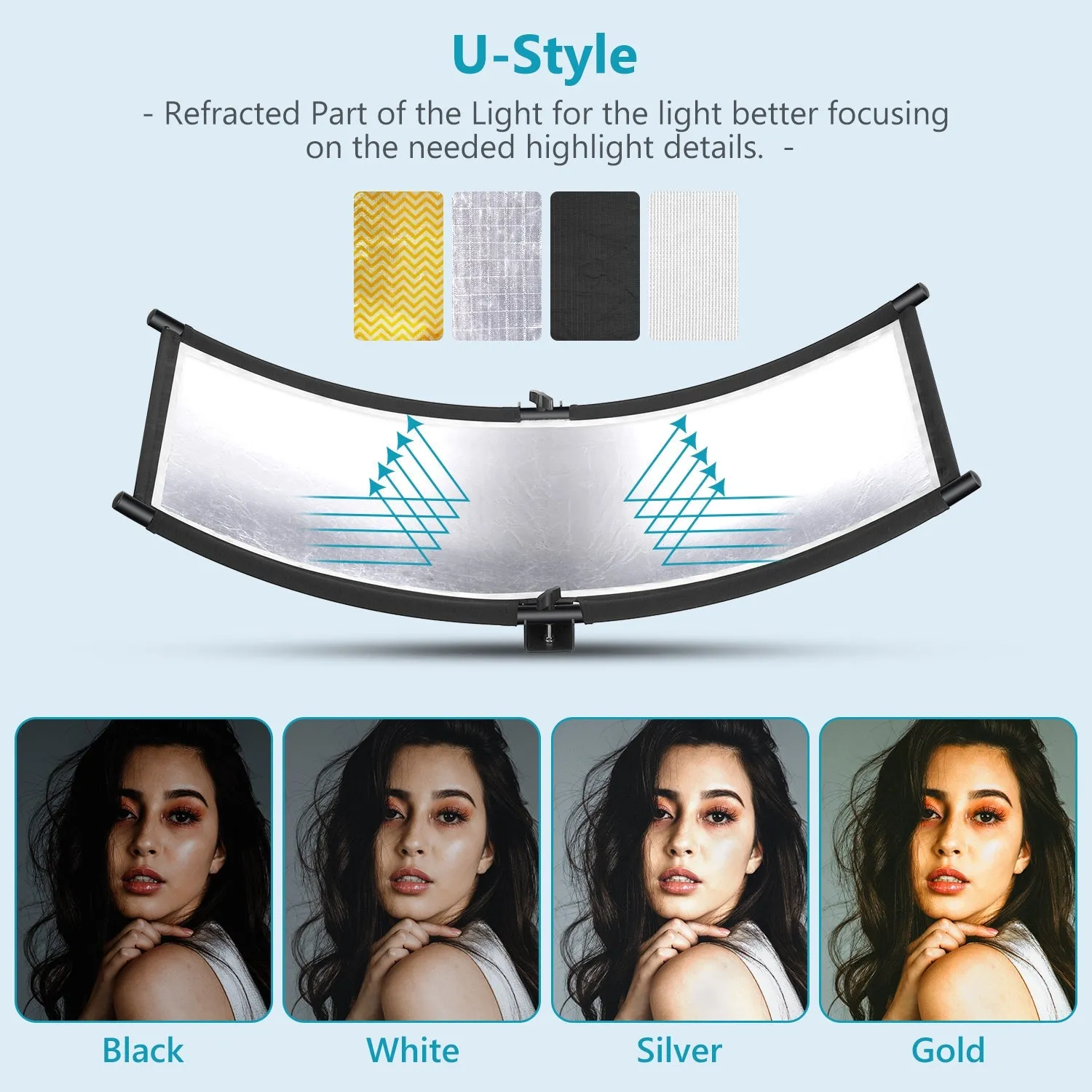 NEEWER 100 x 45cm Clamshell Light Reflector Diffuser