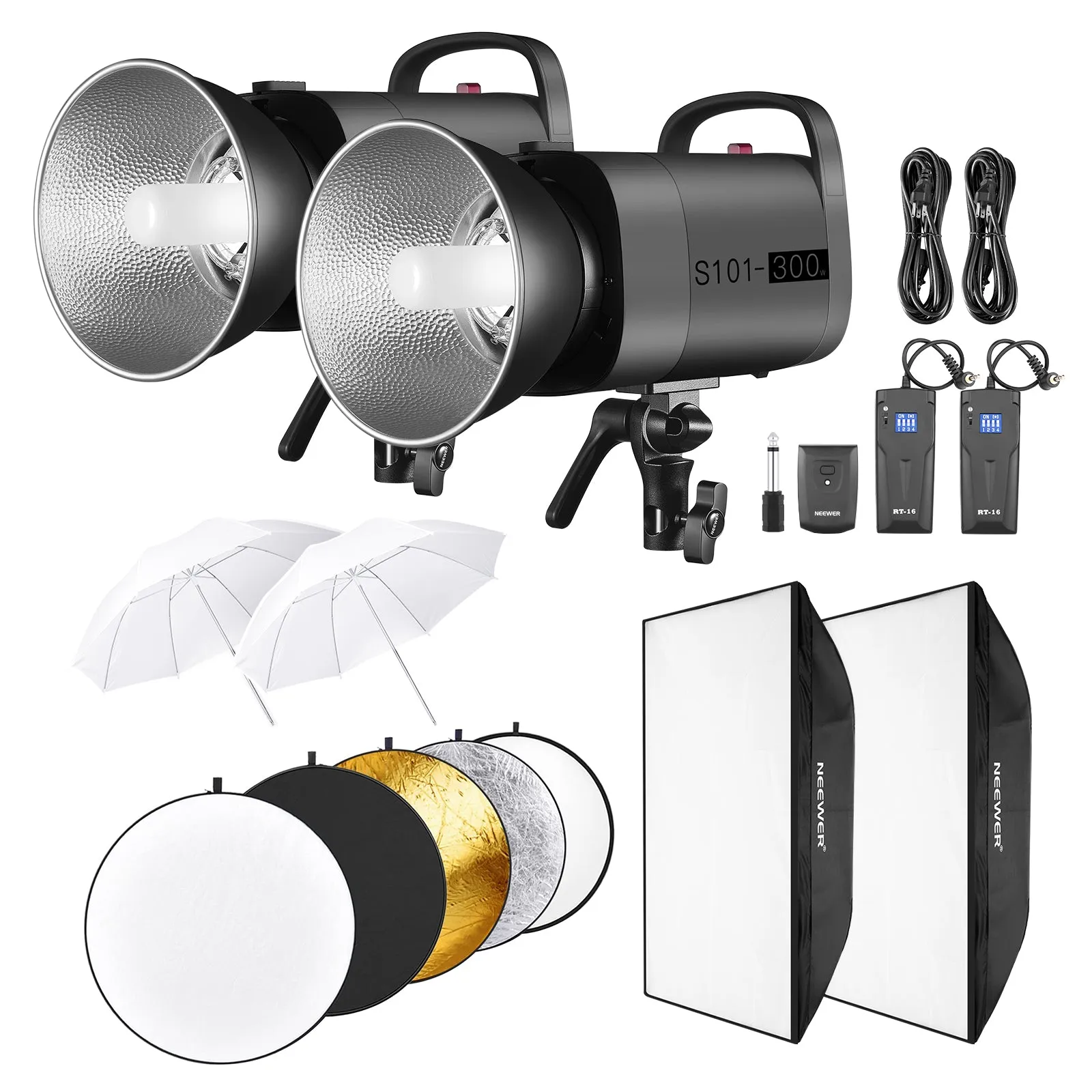 Neewer 600W Professional Photography Studio Strobe Flash Lighting Kit - Ideal for Studio and Outdoor Photoshoots