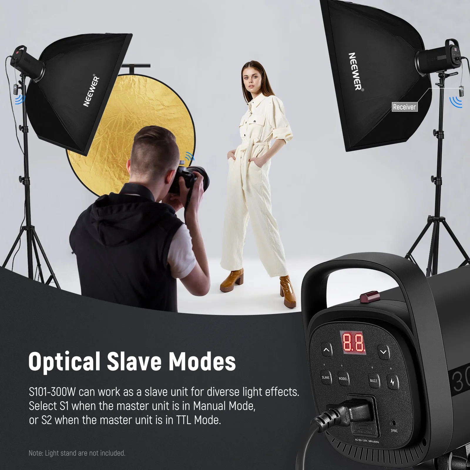 Neewer 600W Professional Photography Studio Strobe Flash Lighting Kit - Ideal for Studio and Outdoor Photoshoots