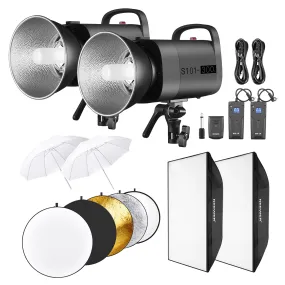 Neewer 600W Professional Photography Studio Strobe Flash Lighting Kit - Ideal for Studio and Outdoor Photoshoots