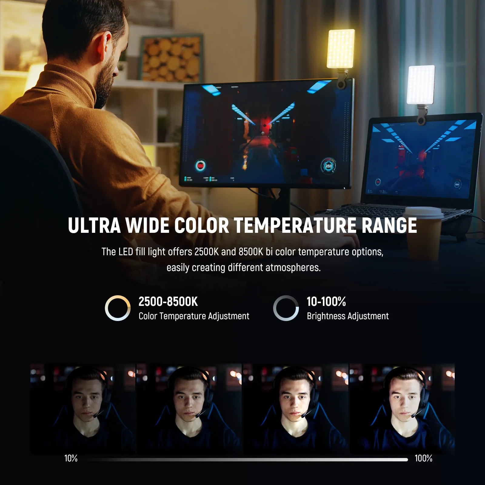 NEEWER VL67B Bi Color LED Fill Light with APP Control