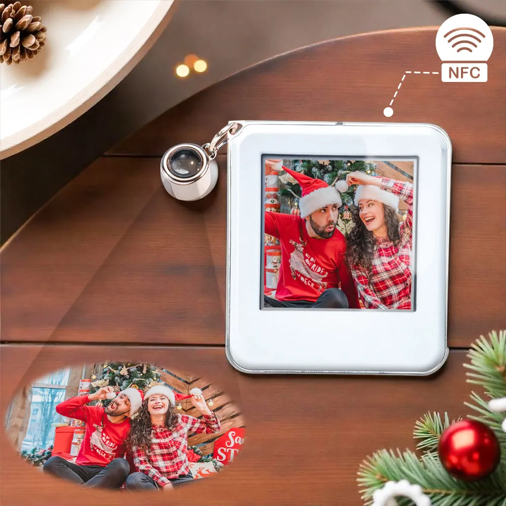 NFC Memory Keychains with E-Ink Photo Shifting Key Chains A Unique 1.54-inch Gift for Christmas