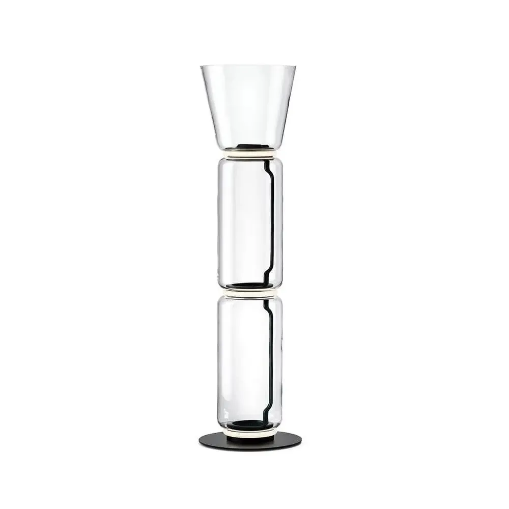 Noctambule - Floor Lamp with High Cylinder, Cone and Small Base