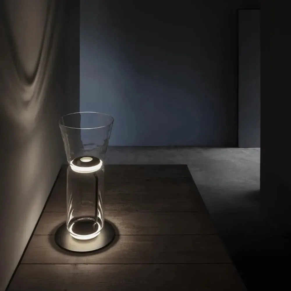 Noctambule - Floor Lamp with High Cylinder, Cone and Small Base