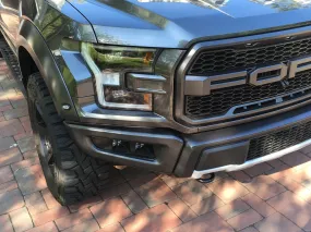 Offroad Alliance - Dual Bezel Fog Light Kit w/ Rigid Industries Midnight Edition D-Series Lights - 2017-2020 Raptor