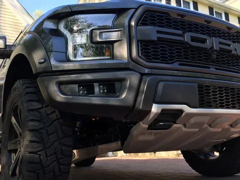 Offroad Alliance - Dual Bezel Fog Light Kit w/ Rigid Industries Midnight Edition D-Series Lights - 2017-2020 Raptor