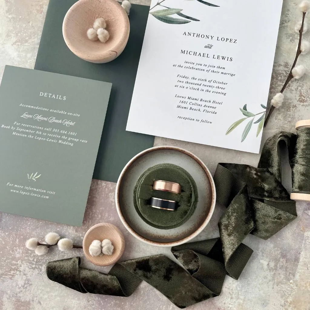 Olive Green Velvet Ribbon