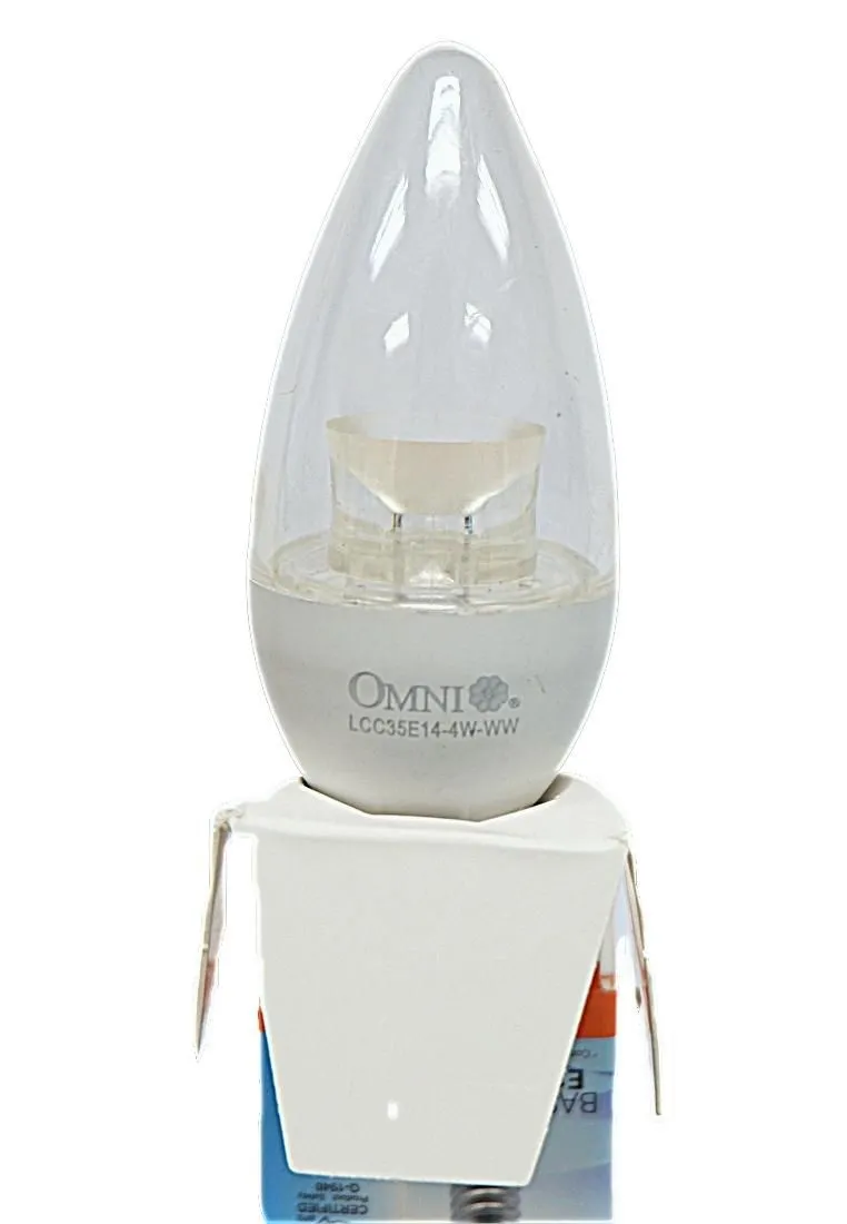 Omni Led Clear Chandelier Bulb 4W E14 Ww