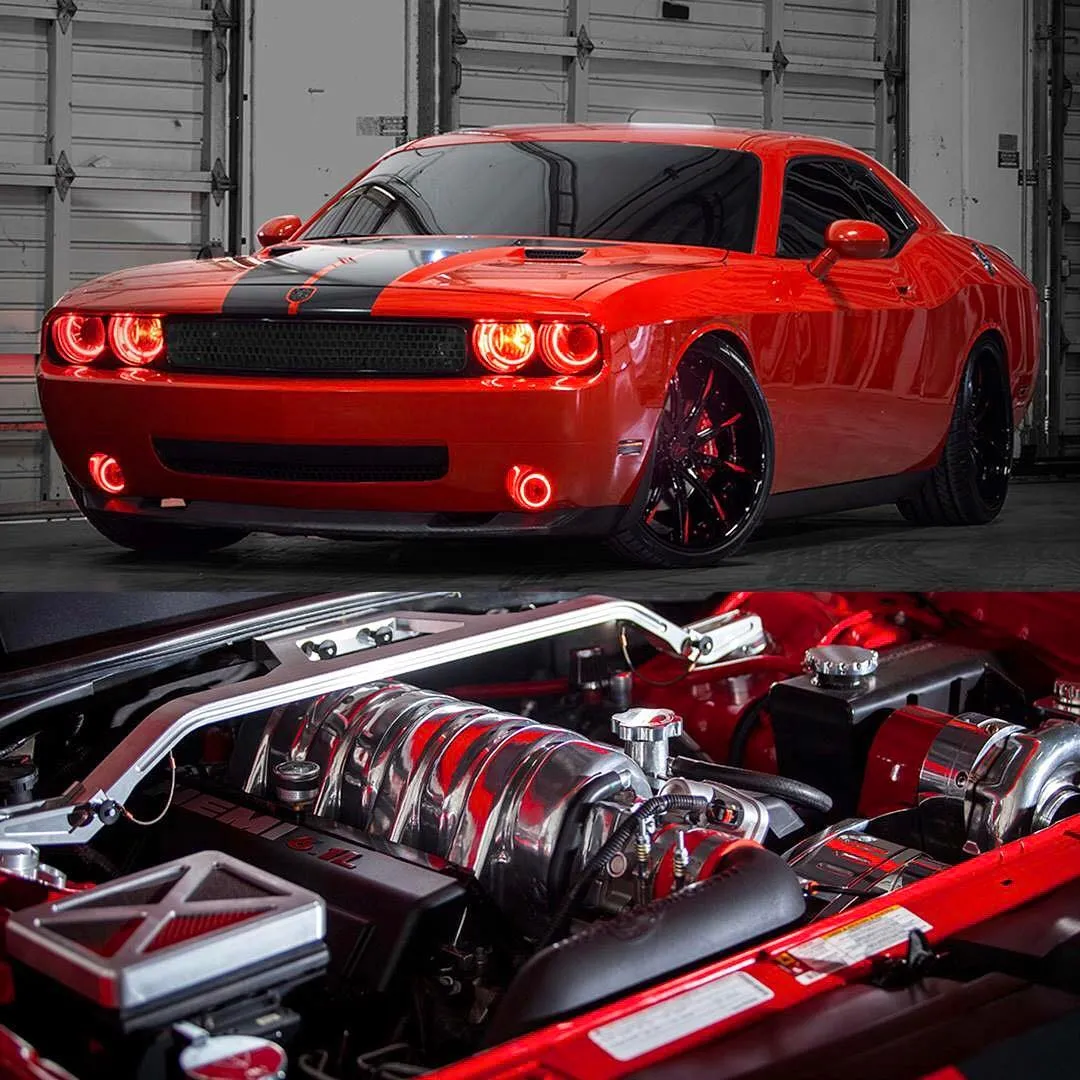 ORACLE Lighting 2008-2014 Dodge Challenger LED Headlight Halo Kit - Standard Mount