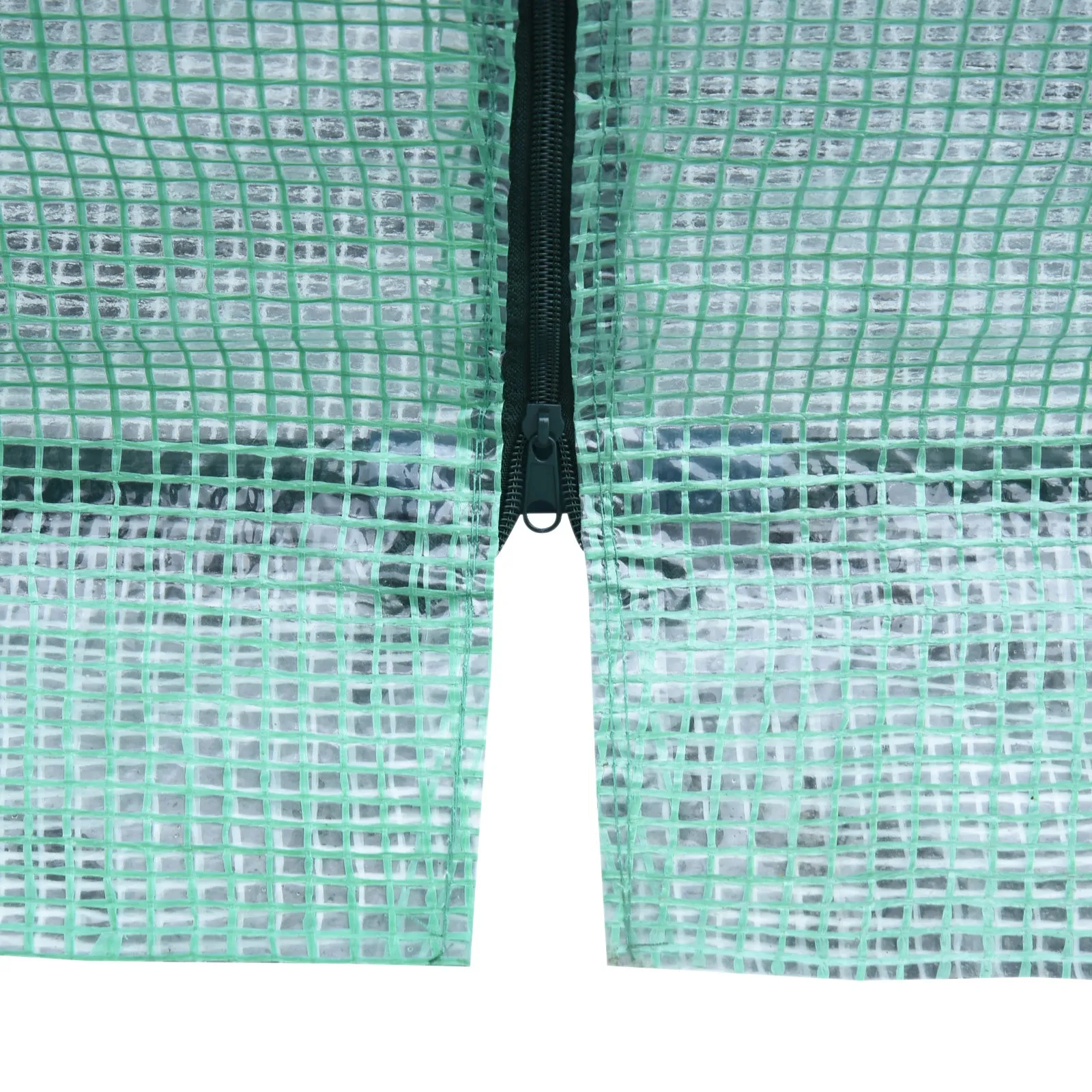 Outsunny 143x143x195 cm Walk in Greenhouse with Shelves-Dark Green