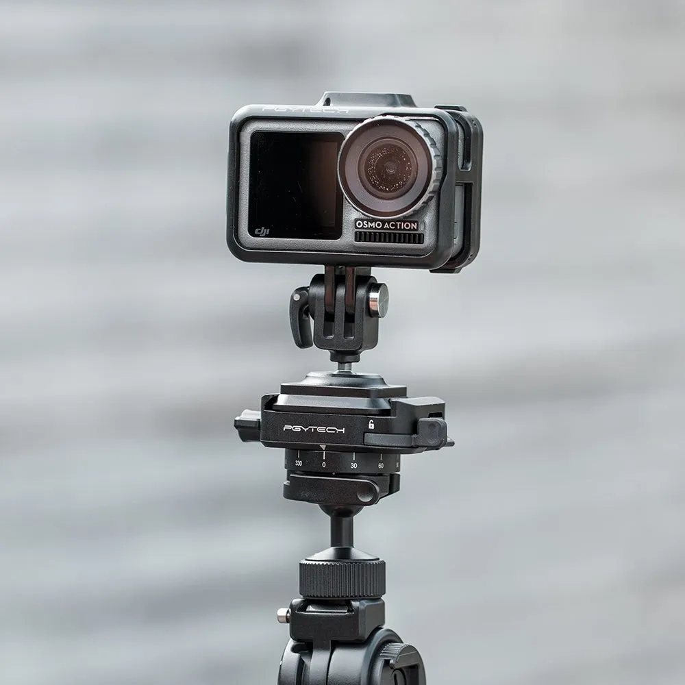 PGYTECH Arca-Type Quick Release Plate with Ball Head and 1/4" Mount Adapter for Insta360, DJI, GoPro Action Cameras, and Smartphone Holders | P-CG-014