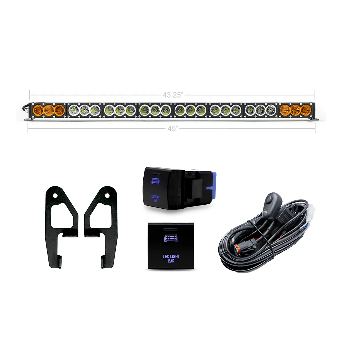 Premium Roof Rack Front Light Bar Kit for Toyota Tacoma 2024 