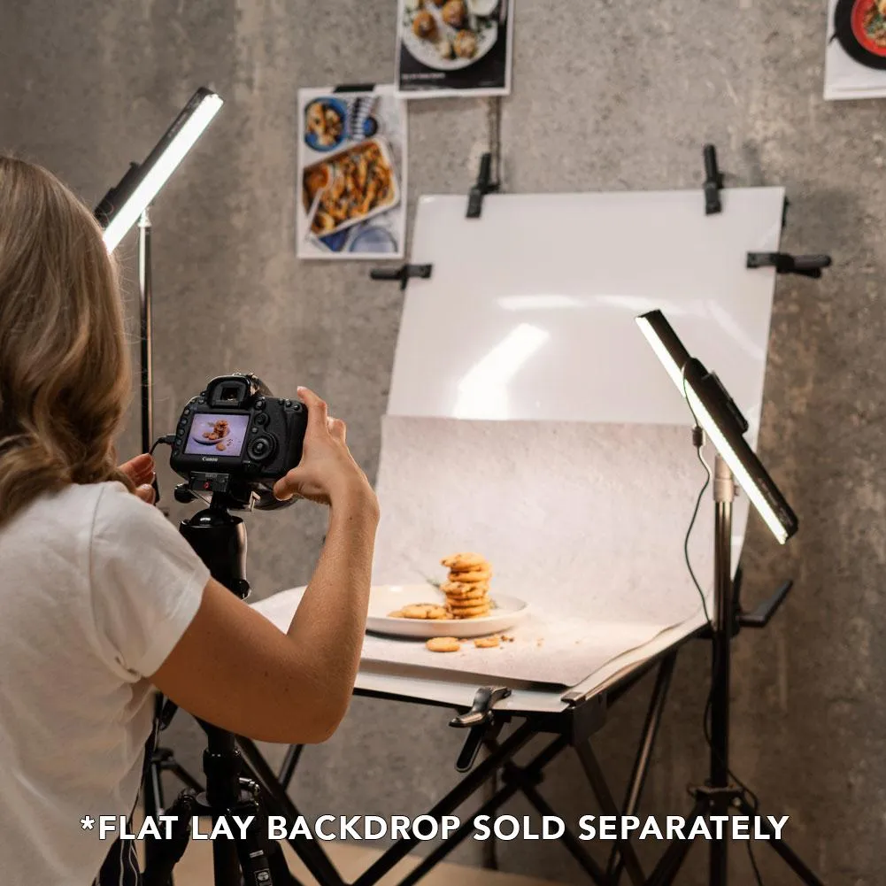 Pro 'Foodie' 60cm Studio Food Photography Table & LED Lighting Kit